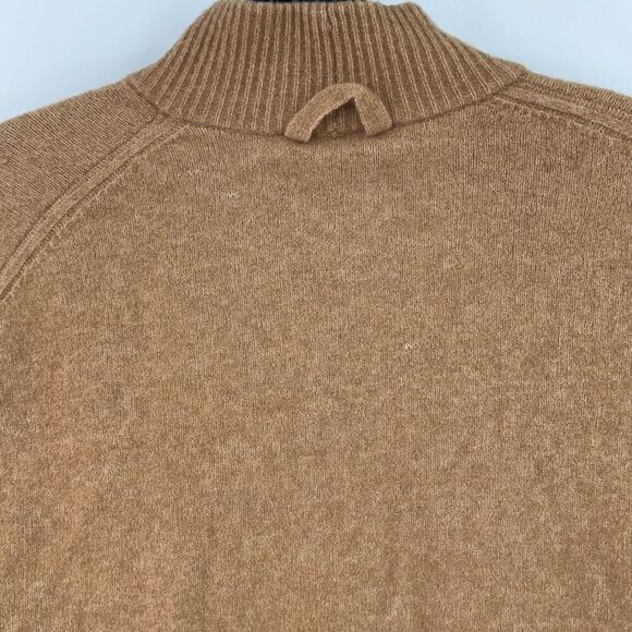 Everlane Tan The Cozy-Stretch Knit Long Sleeve Mock Neck Pullover Sweater Small - Picture 5 of 10